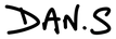 Black 'DAN.S' logo on a white background